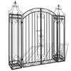 vidaXL Puerta de jard&iacute;n decorativa de hierro forjado 122x20,5x134 cm