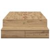 vidaXL Cama con almacenamiento Roble artisan 226.5 x 75 x 31.5 cm