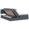 vidaXL Cama de almacenamiento LED con colch&oacute;n Gris oscuro 180 x 200 cm