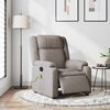vidaXL Sill&oacute;n reclinable de masaje el&eacute;ctrico tela gris taupe
