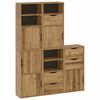vidaXL Armarios auxiliares 5 uds "ODDA" 40x24x79 cm Madera maciza pino