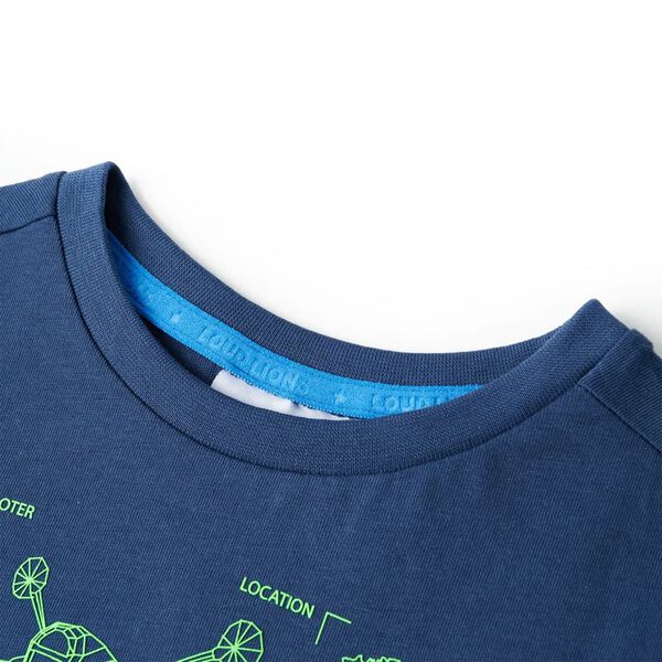 Camiseta infantil azul oscuro 116