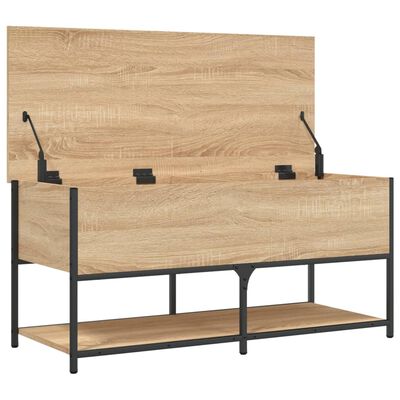 vidaXL Banco almacenaje madera ingeniería roble Sonoma 85,5x42x73