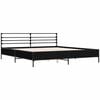 vidaXL Estructura de cama madera de ingenier&iacute;a y metal negro 200x200cm