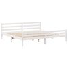 vidaXL Cama sin colch&oacute;n madera maciza de pino blanca 180x200 cm