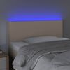 vidaXL Cabecero con LED cuero sint&eacute;tico color capuchino 90x5x78/88 cm
