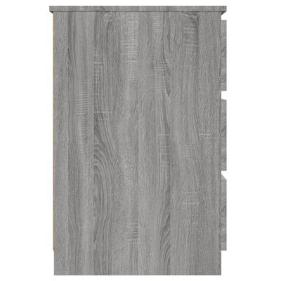 vidaXL Escritorio de madera contrachapada gris Sonoma 140x50x77 cm