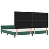 vidaXL Cama tipo Box Spring Verde oscuro 200 x 200 cm Terciopelo