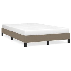 vidaXL Estructura de cama sin colch&oacute;n tela gris taupe 120x190 cm