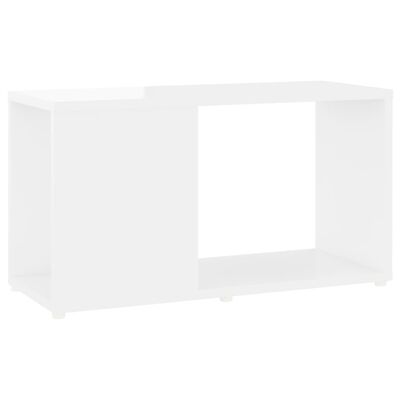 vidaXL Mueble de TV de aglomerado blanco brillante 60x24x32 cm