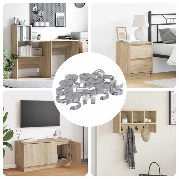 vidaXL Tuercas de bloqueo de perno 12 pcs Plateado 12 x 10 mm Metal