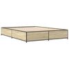 vidaXL Estructura cama madera ingenier&iacute;a metal roble Sonoma 120x200 cm
