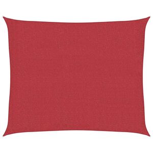 vidaXL Toldo de vela rojo HDPE 160 g/m&sup2; 2,5x3 m