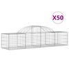 vidaXL Cestas de gaviones 50 uds forma de arco hierro 200x50x40/60 cm
