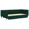 vidaXL Sof&aacute; cama nido con cajones terciopelo verde oscuro 100x200 cm