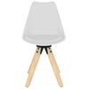 vidaXL Sillas de comedor giratorias 2 unidades PP blanco