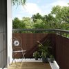 vidaXL Toldo para balc&oacute;n rat&aacute;n sint&eacute;tico marr&oacute;n y negro 500x80 cm