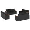 vidaXL Set de sof&aacute;s de jard&iacute;n 12 piezas cojines rat&aacute;n sint&eacute;tico negro