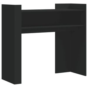 vidaXL Mesa consola de madera de ingenier&iacute;a negra 100x35x90 cm