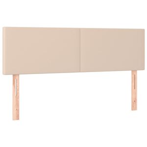 vidaXL Cabeceros 2 unidades cuero sint&eacute;tico capuchino 72x5x78/88 cm