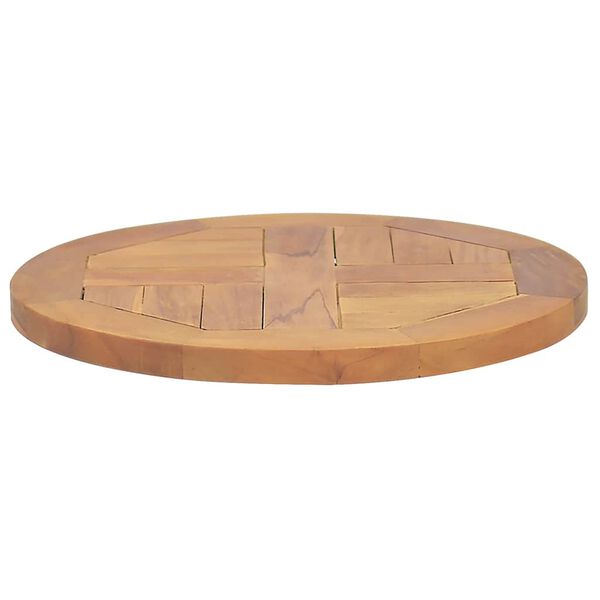 vidaXL Superficie de mesa redonda madera maciza de teca 2,5 cm 40 cm