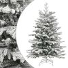 vidaXL &Aacute;rbol de Navidad artificial con bisagras y nieve flocada 240 cm