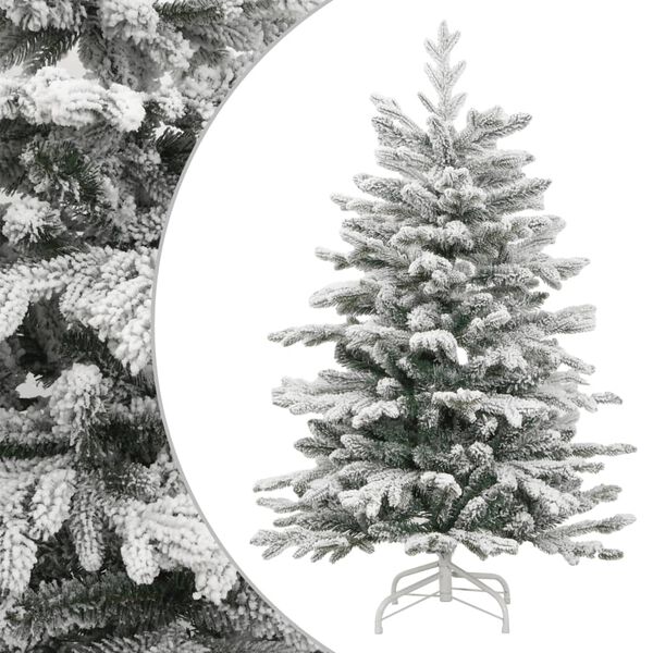 vidaXL &Aacute;rbol de Navidad artificial con bisagras y nieve flocada 240 cm
