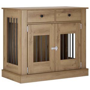 vidaXL Mueble para jaula de perro Roble artisan 90 x 47,5 x 80 cm