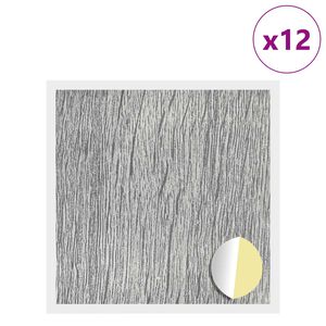 vidaXL Cubierta de Tornillo Autoadhesiva 12 pcs Gris Sonoma
