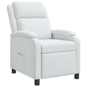 vidaXL Recliner Blanco Tela