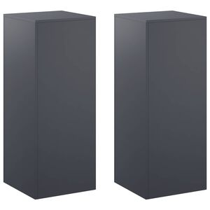 vidaXL Soporte de plantas 2 pcs Gris antracita 40 x 40 x 100 cm