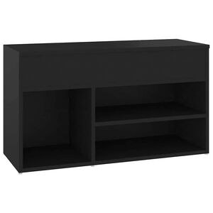 vidaXL Zapatero madera de ingenier&iacute;a negro 80x30x45 cm