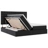 vidaXL Cama con almacenamiento y LED con cabecera Negro 200 x 200 cm