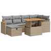 vidaXL Set de sof&aacute;s de jard&iacute;n y cojines 8 piezas rat&aacute;n sint&eacute;tico beige