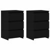 vidaXL Mesitas de noche 2 uds madera de ingenier&iacute;a negro 40x35x62,5cm