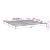 vidaXL Estructura de cama madera de ingenier&iacute;a gris hormig&oacute;n 200x200cm
