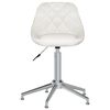 vidaXL Silla de oficina giratoria de cuero sint&eacute;tico blanco