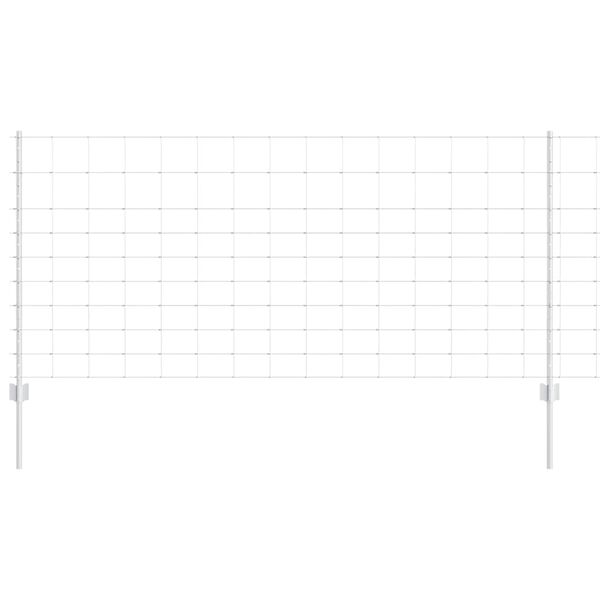 vidaXL Valla con Poste Plateado 1 x 50 m Acero