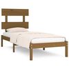 vidaXL Estructura de cama madera maciza marr&oacute;n miel 75x190 cm