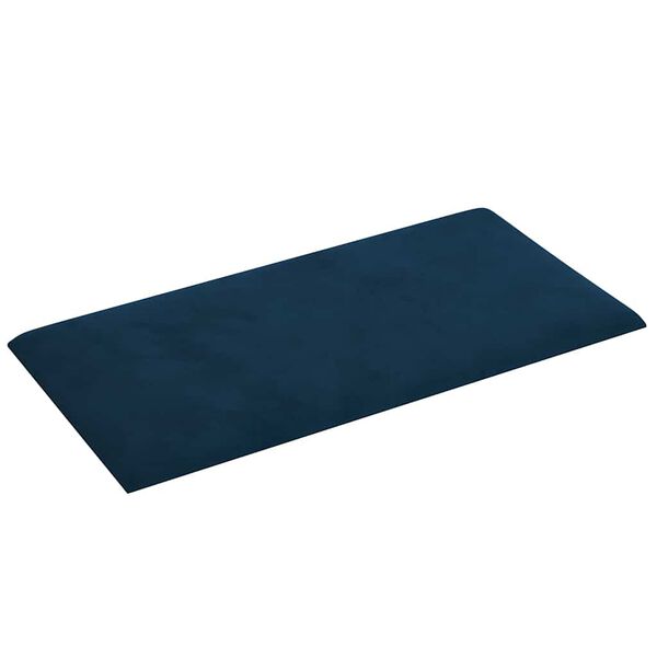 vidaXL Paneles de pared 12 uds cuero sintético azul 30x15 cm 0,54 m²