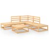 vidaXL Juego de muebles de jard&iacute;n 6 piezas madera maciza de pino
