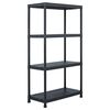 vidaXL Estanter&iacute;a de pl&aacute;stico 100 kg 60x30x138 cm negro
