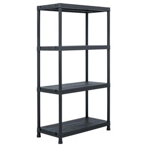 vidaXL Estanter&iacute;a de pl&aacute;stico 100 kg 60x30x138 cm negro