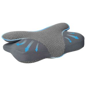 vidaXL Almohada cervical Gris Espuma Viscoel&aacute;stica 58 x 36 x 13 cm