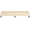 vidaXL Estructura de cama sin colch&oacute;n tela crema 100x200 cm