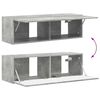 vidaXL Conjunto de mueble para TV de pared 4 pcs Gris Concreto