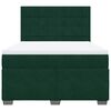 vidaXL Cama box spring con colch&oacute;n terciopelo verde oscuro 140x200 cm