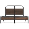 vidaXL Estructura de cama sin colch&oacute;n 120x200 cm madera marr&oacute;n roble