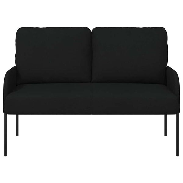 vidaXL Sof&aacute;s con coj&iacute;n 110cm Negro Madera contrachapada