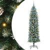 vidaXL &Aacute;rbol Navide&ntilde;o Artificial Delgado Verde y blanco 210 cm